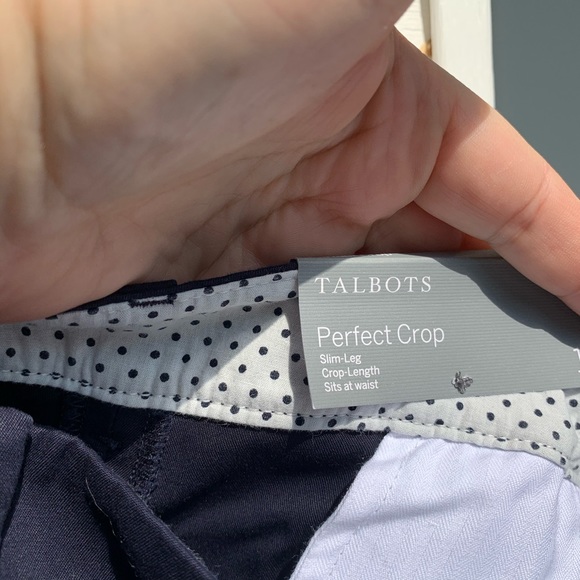 NWT Talbots "the Perfect Crop" Navy Blue Pants - Picture 3 of 6